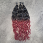 Preview: Bondings gelockt 55cm - Ombre 01 auf RED
